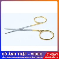 [Hàng Loại 1]_ Kéo Cán Vàng  Thằng Hoặc  Cong Cắt Chỉ , Nhấn Mí  12cm Siêu Bén