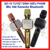 [HÀNG LOẠI 1] Micro Bluetooth SD10 Cầm Tay- Mic Hát Karaoke Kèm Loa Bluetooth Âm Thanh Chuẩn.