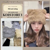 Hàng Loại 1 | Mũ Len Lông Thỏ , Mũ Lông 2 Tai Gấu, Mũ Lông 1 Quả Cao Cấp Thời Trang Mùa Đông LIÊN KOI STORE