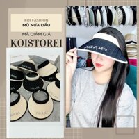 Hàng Loại 1 | Mũ Nửa Đầu Cói Pha Vải Bò, Mũ Chống Nắng Hở Chóp Cực Chất