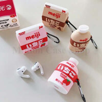 [Hàng loại 1] Ốp Airpods Pro/Pro 2 trà sữa Meiji silicon dẻo cao cấp