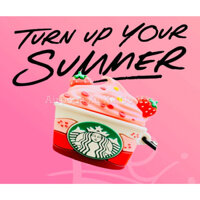 [[Hàng Loại 1]] Ốp tai nghe Airpods Pro/Pro 2 ly kem Starbucks hồng silicon in 3D sắc nét.