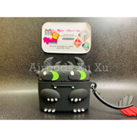 [[Hàng Loại 1]] Ốp tai nghe Airpods 3 rồng sún răng đen silicon in 3D sắc nét.