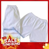 (Hàng loại 1) Quần áo trẻ em - Combo 5 quần đùi sơ sinh cotton Trắng JOU ( hàng xưởng may Việt Nam)