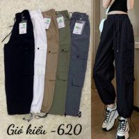 [Hàng loại 1] Quần Gió Dáng Suông Chun GấuTúi Hộp Cá Tính_Quần Áo Huyền Anh 005