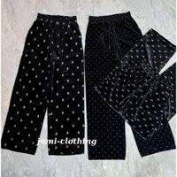 (HÀNG LOẠI 1) Quần nhung cao cấp ống xuông nhiều hoạ tiết, có dây rút YUMI CLOTHING
