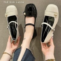 (HÀNG LOẠI 1, SẴN 1 SỐ SIZE) Giày Búp bê Nữ Đế cao 3 phân Kiểu dáng Vintage CỰC XINH