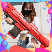 {hàng loại 1} Súng Nước Điện Tự Động Cỡ Lớn Pin Sạc, Súng Bắn Nước Áp Lực Phun Nước Xa Mạnh Có Ống Ngắm Đồ Chơi Ngoài Tr