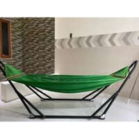 (HÀNG LOẠI 1) Võng Xếp Sài Gòn Khung Thép sơn tĩnh điện phi 32  Kèm Lưới Võng (Size Lớn )