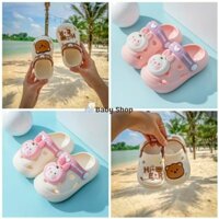 HÀNG LOẠI 1_Dép Sục bé gái siêu nhẹ Bunny 1 đến 5 tuổi  đế mềm chống trơn trượt