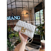 [Hàng loại 1]Túi xách nữ đen trắng chữ B đeo chéo đi chơi dự tiệc cao cấp size 20 phong cách Hàn Quốc hottrend