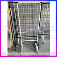 [HÀNG LOẠI DÀY] Khung lưới treo phụ kiện, Cao 1m3 x rộng 50cm, tặng kèm 10 móc treo...