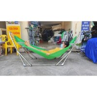 HÀNG LOẠI TỐT Võng xếp INOX size người lớn giá buôn( khung+ tặng lưới)