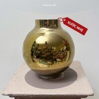 HÀNG LỖI NHẸ -Lọ Hoa gold - Bình Hoa Decor Trang Trí BÔNG BY CATT - Gốm Sứ Cao Cấp