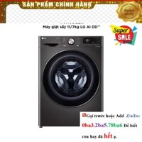 [Hãng] Máy giặt LG 11kg sấy 7kg lồng ngang LG AI DD™ Inverter màu đen FV1411H3BA |