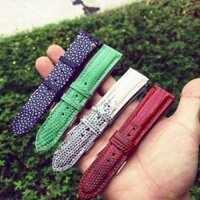 Hàng may tay-Dây đồng hồ da kỳ đà handmade 100%