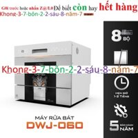 [HÀNG MỚI - 2 QUÀ HOT] Máy rửa bát Junger DWJ-060 Dung tích 8 bộ Rửa sạch sấy khô Bảo Hành 5 NĂM l