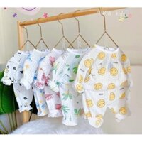 Hàng Mới - 5 Bộ quần áo dài tay cho trẻ sơ sinh từ 0-16kg- combo đồ sơ sinh