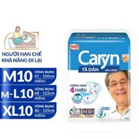 [HÀNG MỚI] Bỉm, tã dán Caryn 10 miếng size M, L, XL / Tã người già, ngưới lớn Caryn siêu thấm