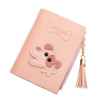 [HÀNG MỚI MÙA THU] VÍ NỮ CẦM TAY VUÔNG MINI IN HÌNH CÚN SIÊU DỄ THƯƠNG, CHẤT LIỆU DA PU MỀM MẠI.