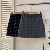 Hàng mới về [ 14k người đã thu thập] Váy A-line in họa tiết nơ phong cách Hàn Quốc mới cho phụ nữ, eo cao, chấm bi, ôm sát, váy ngắn bodycon mùa xuân hè