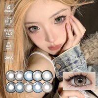 🆕Hàng mới về 5 - Visual Click Ống kính áp tròng tự nhiên Ống kính áp tròng được phân loại 1 cặp Ống kính áp tròng màu mềm 6 tháng sử dụng Lớp 0,00 đến 5,00 Ống kính cận thị