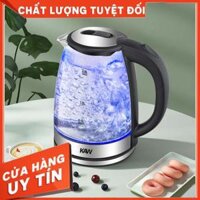 hàng mới về Am dun sieu toc Ấm siêu tốc điện máy chợ lớn Ấm đun nước siêu tốc KAW RK1818 dung tích 2L tiết kiệm điện bình thủy tinh trong suốt có đèn Led tại BlueChic(ĐN)