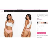 [Hàng mới về - Bill USA] Quần lót đúc không viền lọt khe sexy Victoria Secret 09  XS S M