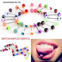 [Hàng mới về] Bộ 20 / 50 / 100 cái khuyên lưỡi bằng thép y tế