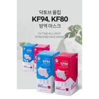 [Hàng mới về] Bộ 30/60 khẩu trang KEEP KF94/KF80 dập nổi màu trắng chất lượng cao
