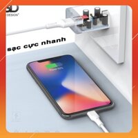 [HÀNG MỚI VỀ] Bộ Củ + cáp sạc SD DESIGN C66 chính hãng sạc nhanh an toàn cho điện thoại Android,Iphone