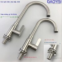 [HÀNG MỚI VỀ] Chậu rửa vòi đơn lạnh inox 304 bồn rửa bát gia đình rửa bát/giặt hồ bơi vòi đa năng