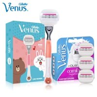 [Hàng mới về] Dao cạo lông/ Lưỡi dao cạo Gillette Venus 5 lưỡi dao cực mỏng an toàn có dải gel thơm dành cho bạn nữ