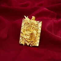 Hàng Mới Về Độc Đoán Mặt Dây Chuyền Rồng Mặt Dây Chuyền Nam Cát Mạ Vàng Rồng Vòng Cổ Mạ Vàng 24K Mặt Dây Chuyền Trang Sức Giả Vàng Trang Sức