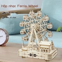 [HÀNG MỚI VỀ] Gỗ DIY Handmade Hộp Nhạc Hộp Nhạc Bằng Gỗ Cơ Khí Xoay Đu Quay Bằng Gỗ Lắp Ráp Quà Tặ