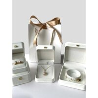 [HÀNG MỚI VỀ] Hộp đựng trang sức cao cấp da PU hộp đựng nhẫn cưới bông tai vòng cổ vòng tay ngọc b
