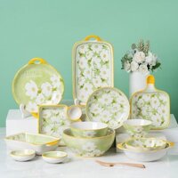 [HÀNG MỚI VỀ] Internet mới nổi tiếng Bộ đồ ăn và bát đĩa Nhật Bản Bộ đĩa và bát gốm gia dụng kết h