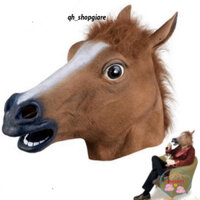 (Hàng Mới Về) Mặt Nạ Đầu Ngựa nhập vai Halloween kì lạ Trung Thu Lễ Hội giá rẻ