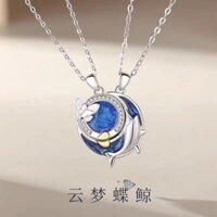 Hàng Mới Về Mới Dây Chuyền Mặt Hình Cá Voi / Bướm / Cá Voi Thời Trang Cho Cặp Đôi