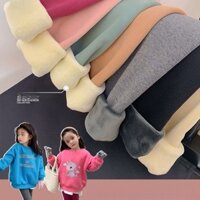 Hàng Mới Về Mới Quần Legging Dày Dặn Giữ Ấm Mùa Thu Đông Phong Cách Hàn Quốc Cho Bé Gái 5 Tuổi