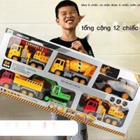 [HÀNG MỚI VỀ] Quán tính lớn kỹ thuật xe Bộ đồ chơi trẻ em máy xúc máy ủi máy xúc cần cẩu cậu bé mô