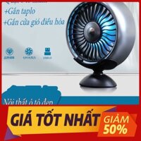 (Hàng mới về) Quạt ô tô mini để xe .Gắn cửa gió điều hòa, kết hợp đèn led. Giúp xe hơi tiết kiệm nhiên liệu hơn khi thời