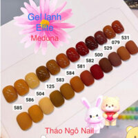 (Hàng mới về) Set 12 chai sơn móng tay gel lạnh cao cấp Meduna 17 ml (tặng 1 bóng lady)