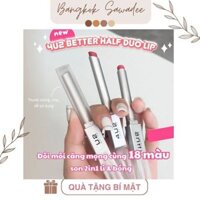 [HÀNG MỚI VỀ] Son 4U2 2 Đầu Dạng Thỏi Better Half Duo Lip Kèm Đầu Son Bóng Khóa Màu Lì, Không Lem Trôi 2.4g