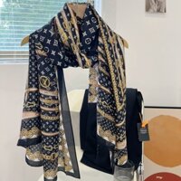 Hàng Mới Về Thương Hiệu Cao Cấp Khăn Lụa Nữ Khăn Choàng Và Quấn Kem Chống Nắng Nữ Cổ Điển Chữ Cái Họa Tiết Khăn Choàng Dài Hồi Giáo Hijab Đi Biển Khăn Đầu Khăn Khăn Cổ Màu Nâu Đen