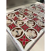 Hàng Mới Về Thương Hiệu Cao Cấp Nữ Lụa Vuông Khăn Chữ Cái Họa Tiết Khăn Choàng Đầu Cổ Tóc Khăn Choàng Khăn Và Quấn Nữ Bandana Khăn Cổ Lụa Vuông Khăn Choàng Phụ Kiện Màu Đỏ