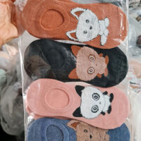 [Hàng mới về] Vỉ 10 đôi hài nữ thêu hình thú đáng yêu LP