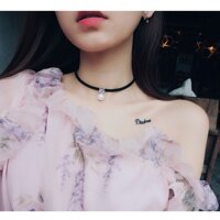 Hàng mới về - Vòng cổ choker hạt châu đính đá sáng lấp lánh dễ thương hàng cao cấp