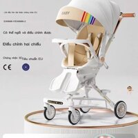 [HÀNG MỚI VỀ] Xe đẩy em bé có thể gập lại bằng một cú nhấp chuột, xe đẩy em bé có thể ngồi và nằm,