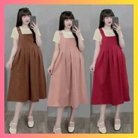 [HÀNG MỚI VỀ] Yếm bầu công sở, yếm bầu mùa hè phối áo siêu xinh (không kèm áo)